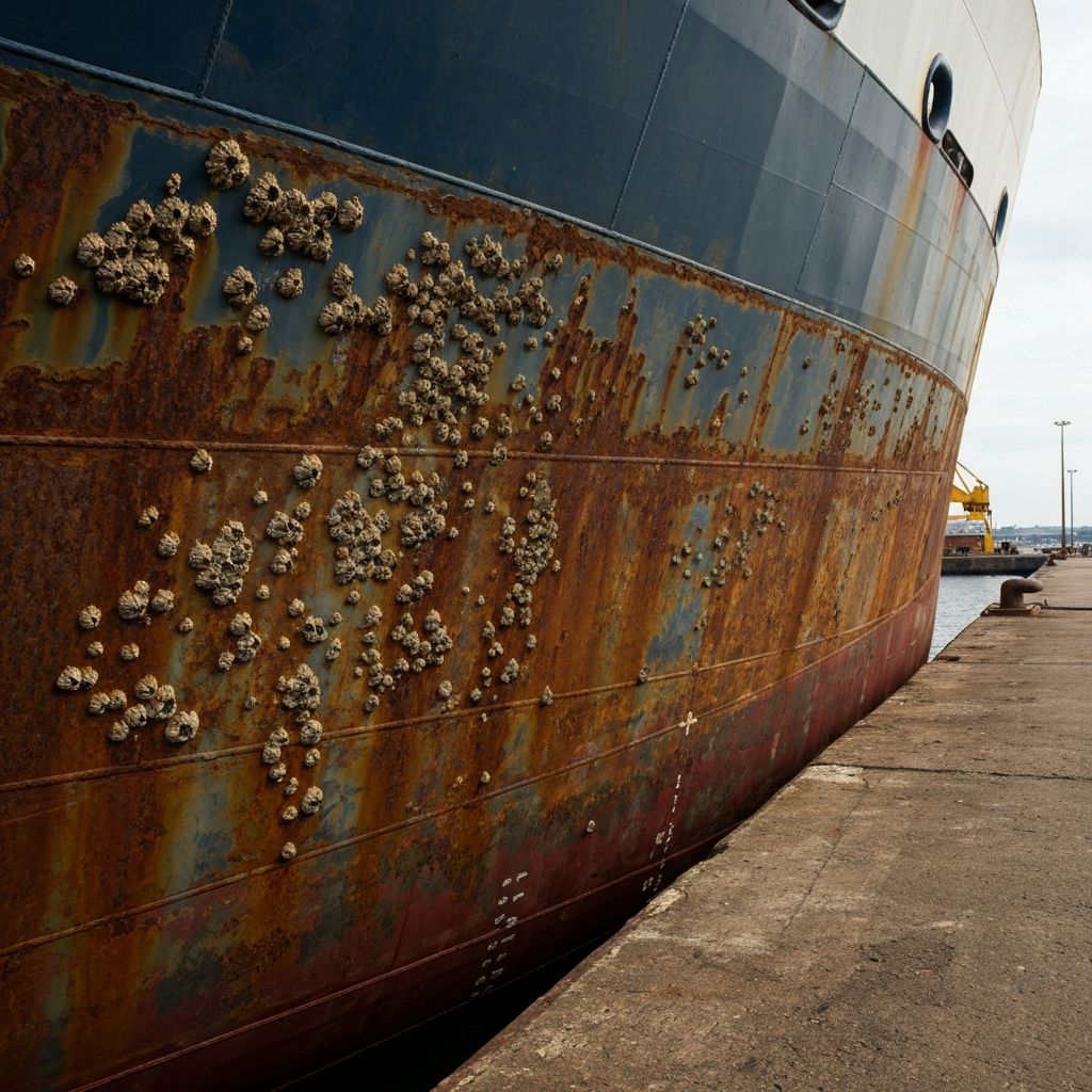 Elementy statkowe - przed czyszczeniem