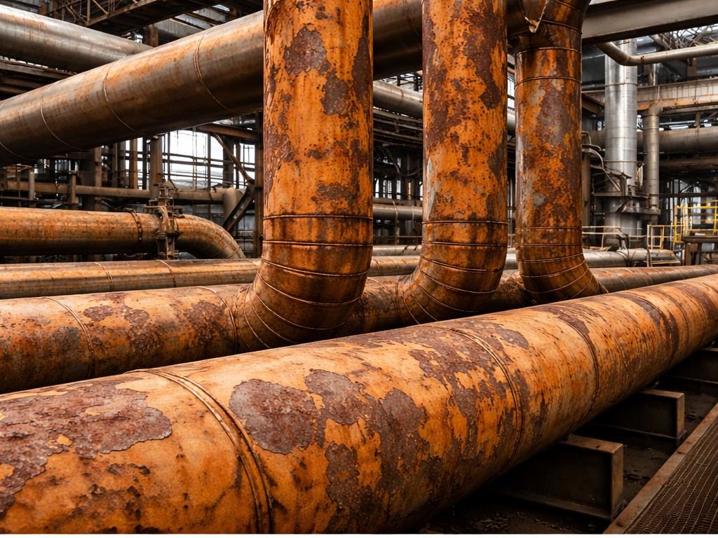 Czyszczenie rur przemysłowych - przed czyszczeniem